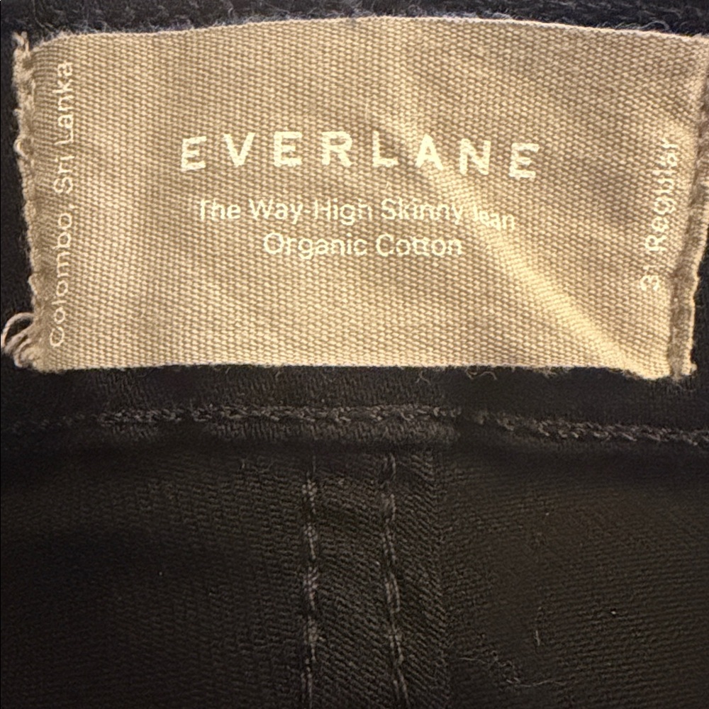 EVERLANE BLACK THE WAY-HIGH SKINNY STRETCH JEAN SIZE 31 - Picture 8 of 8